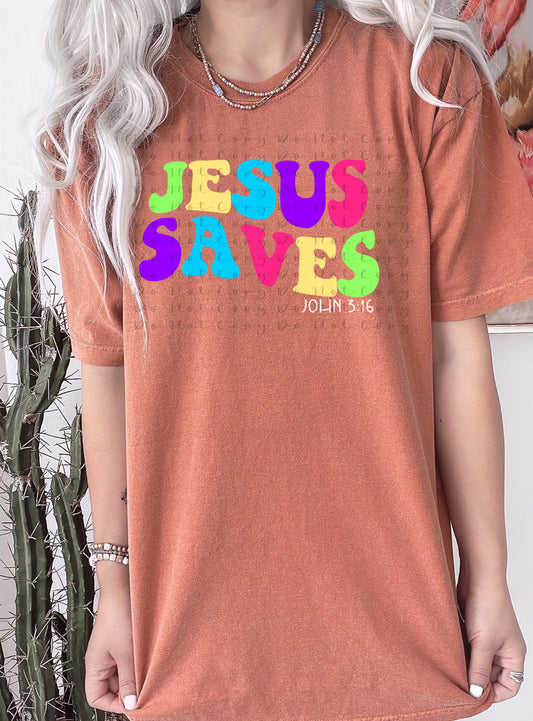 Jesus Saves DTF Direct to Film Heat Transfer