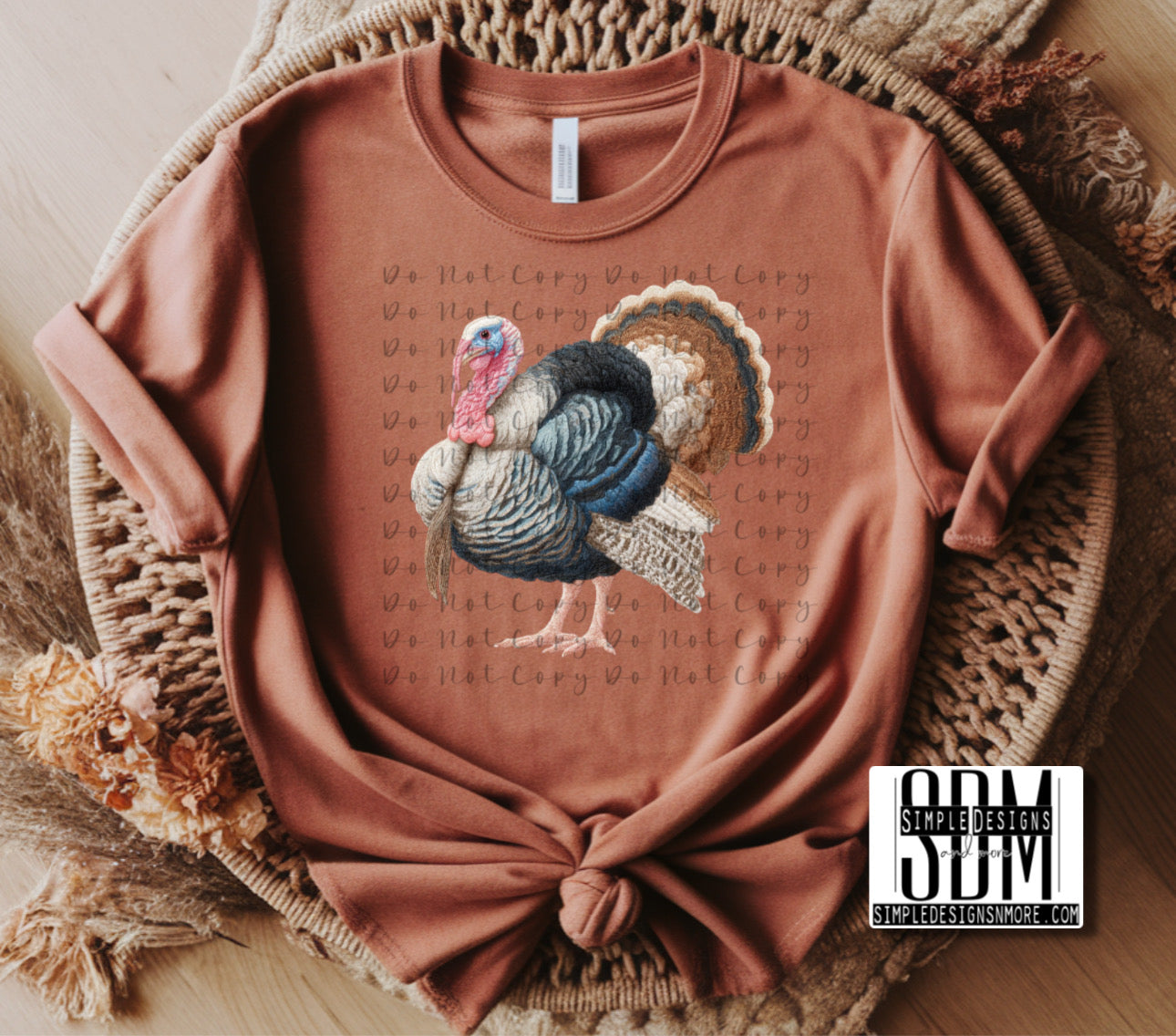 Cute Turkey (Faux Yarn) Comfort Color T-shirt, Bella Canvas Tees