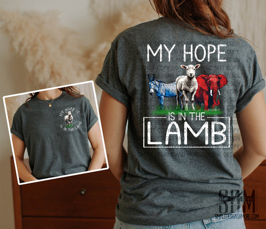 My Hope is in the Lamb, DTF Direct to Film Heat Transfer