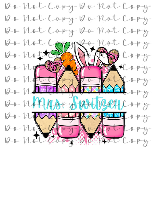 Donna Custom Pencils Heat Transfer Sublimation, Sublimation, DTF Direct to Film