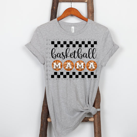 Basketball Mama Checkered Heat Transfer DTF, Sublimation, DTF Direct to Film