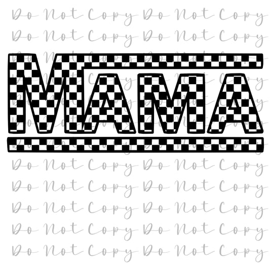 JHolman Checkered Mama Custom/Exclusive File Print Heat Transfer Sublimation, Sublimation, DTF Direct to Film