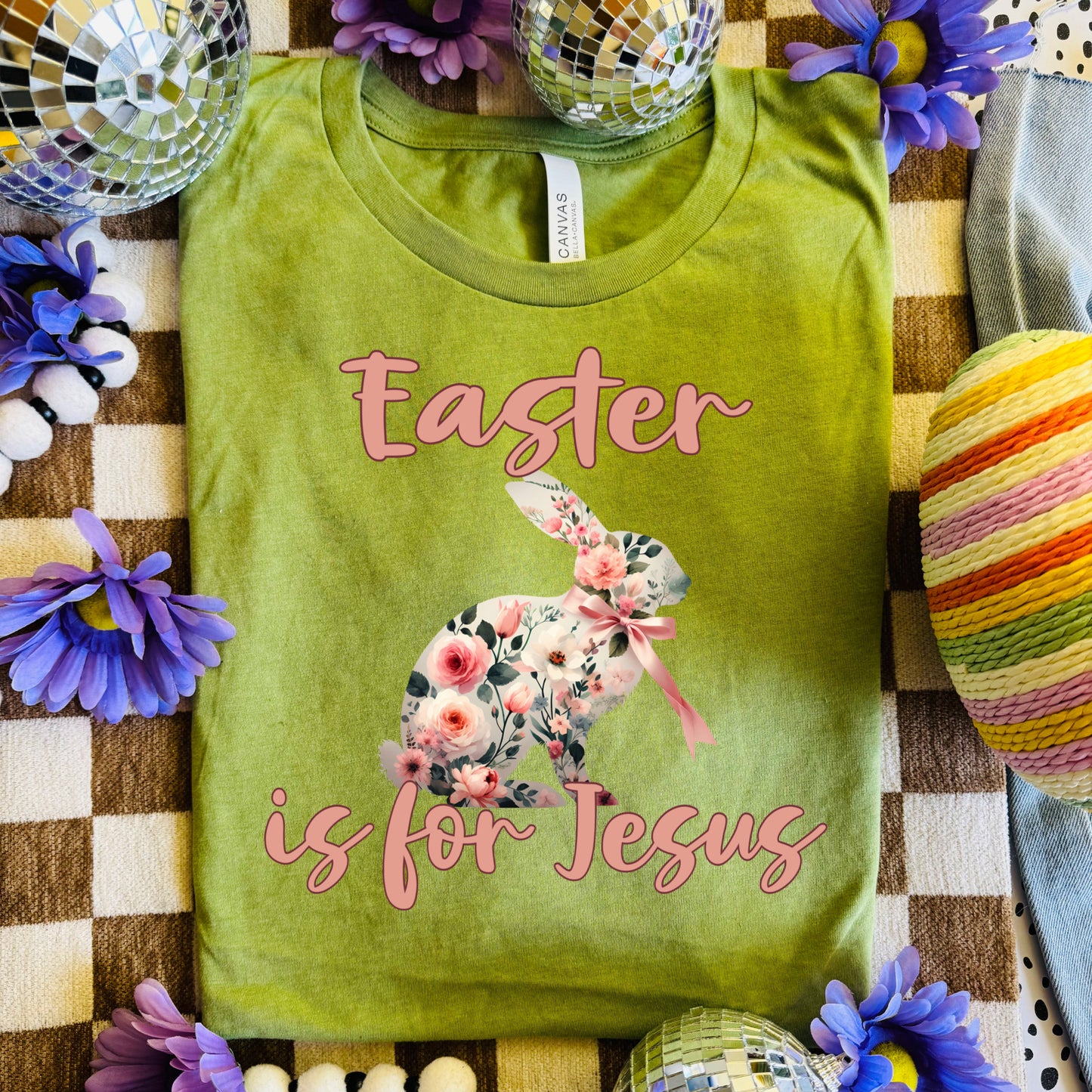 Easter is for Jesus Floral Heat Transfer Sublimation, Sublimation, DTF Direct to Film