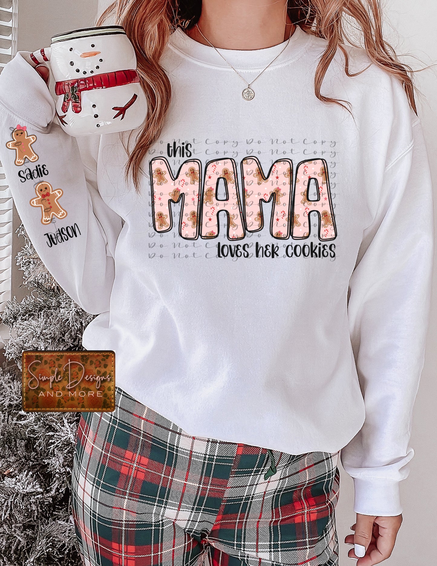 Mama Loves Her Cookies Christmas Heat Transfer Sublimation, Sublimation, DTF Direct to Film