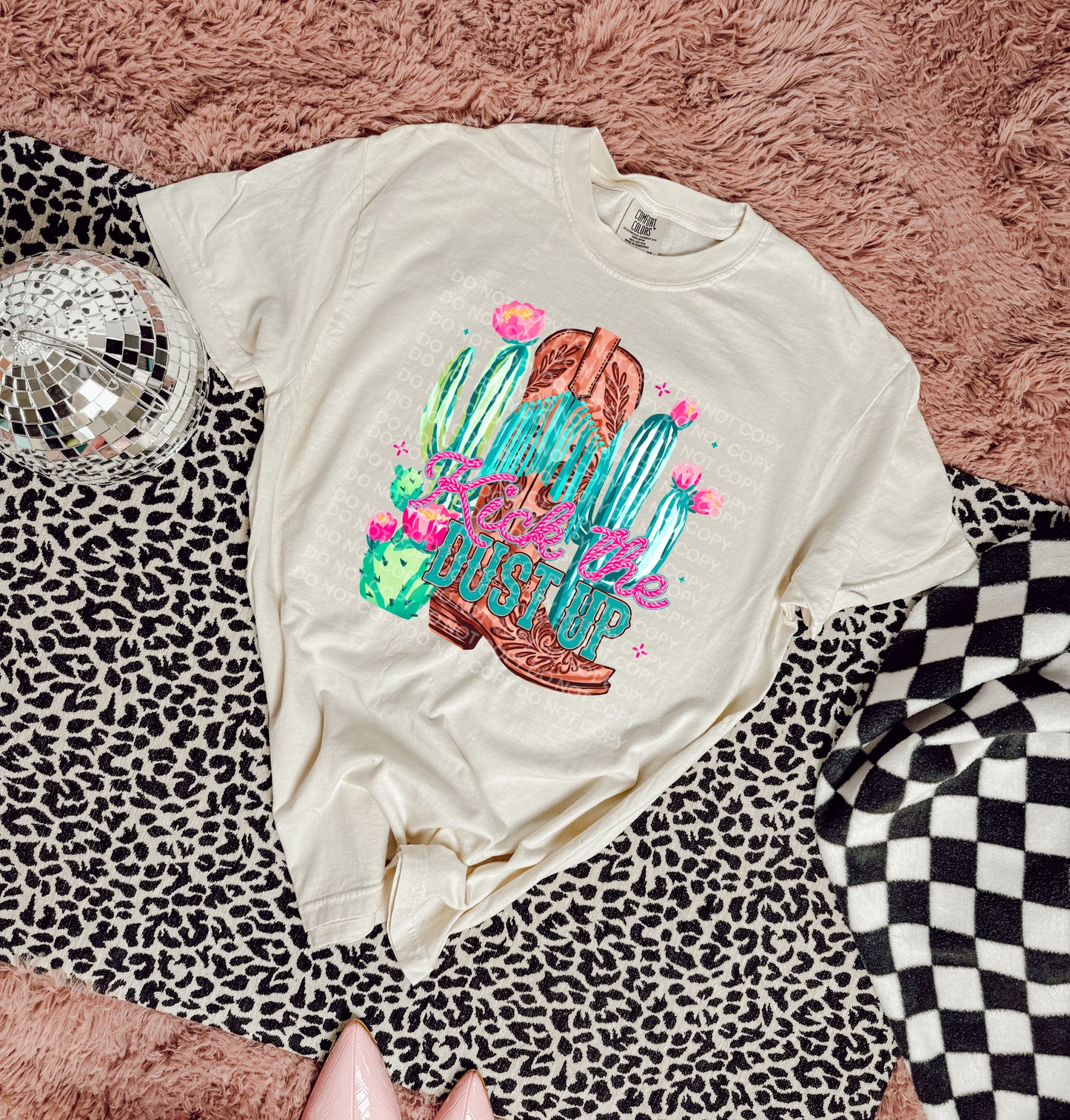 Kick the Dust Up Western Heat Transfer Sublimation, Sublimation, DTF Direct to Film