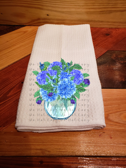 Hydrangea Floral Arrangement Custom Heat Transfer Sublimation, Sublimation, DTF Direct to Film