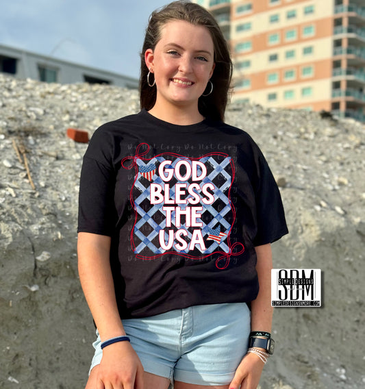 God Bless the USA 4th of July, USA, Independence Day Heat Transfer Sublimation, Sublimation, DTF Direct to Film