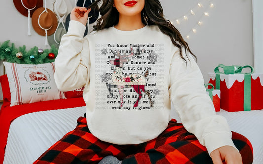 Reindeer Games (Patchwork) Comfort Color T-shirt, Bella Canvas Tees, Crew Sweatshirt
