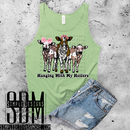 Hanging With My Heifers Heat Transfers, Sublimation, DTF Direct to Film Heat Transfer