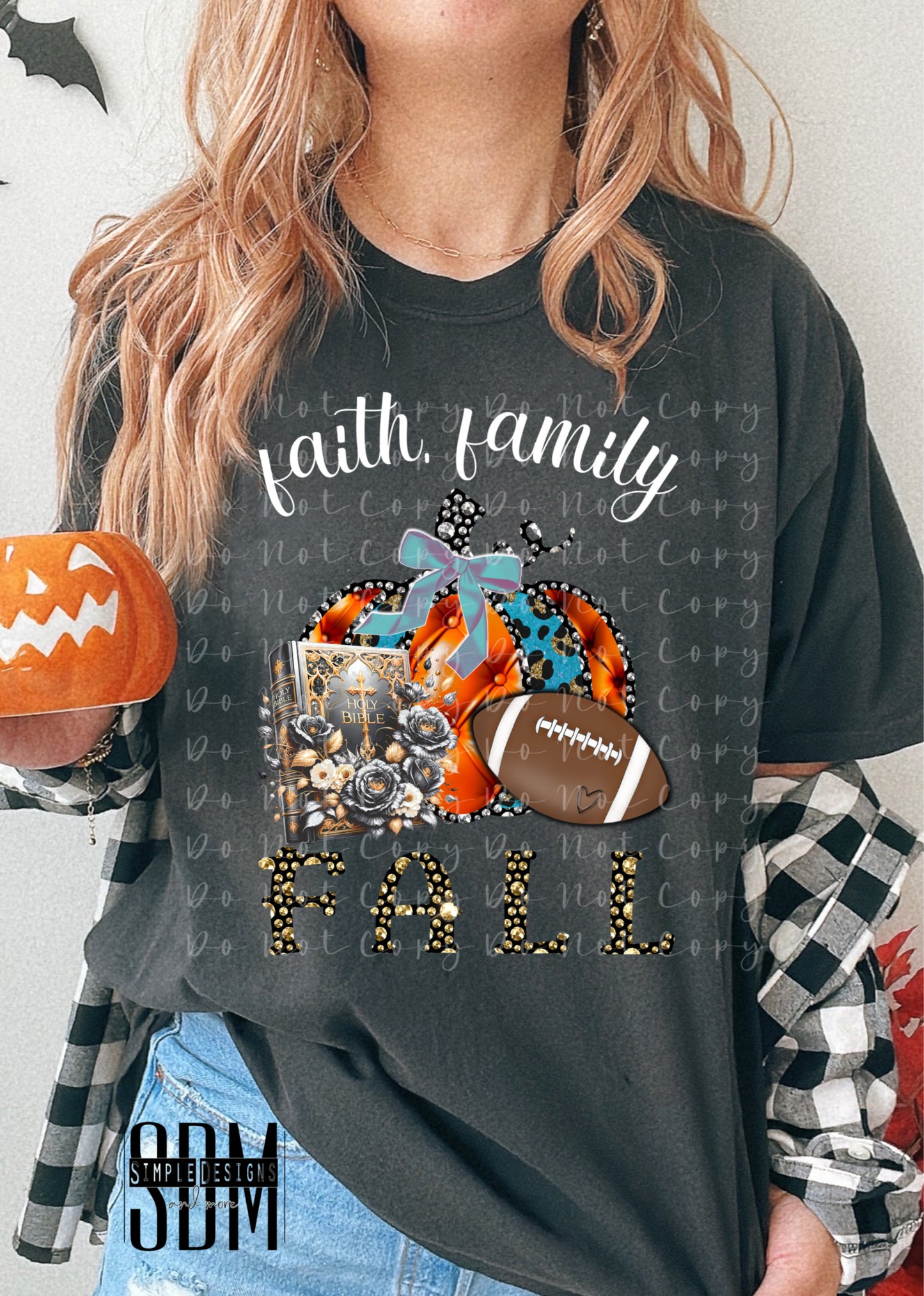 Faith, Family, Football Rhinestones Heat Transfer DTF, Sublimation, DTF Direct to Film