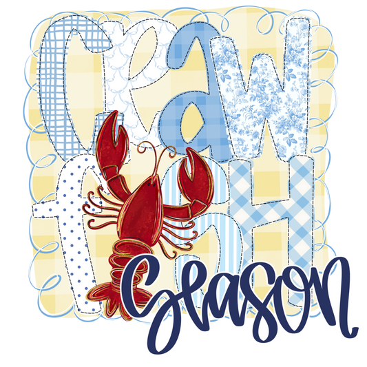 Crawfish Season Transfer Sublimation, Sublimation, DTF Direct to Film