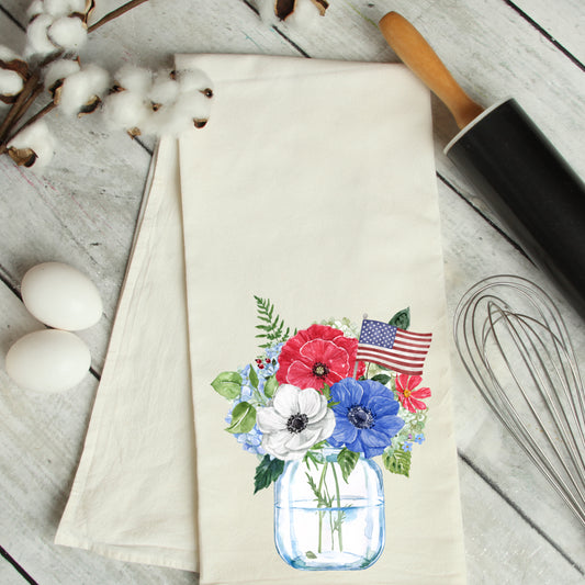 USA Floral Arrangement Custom Heat Transfer Sublimation, Sublimation, DTF Direct to Film