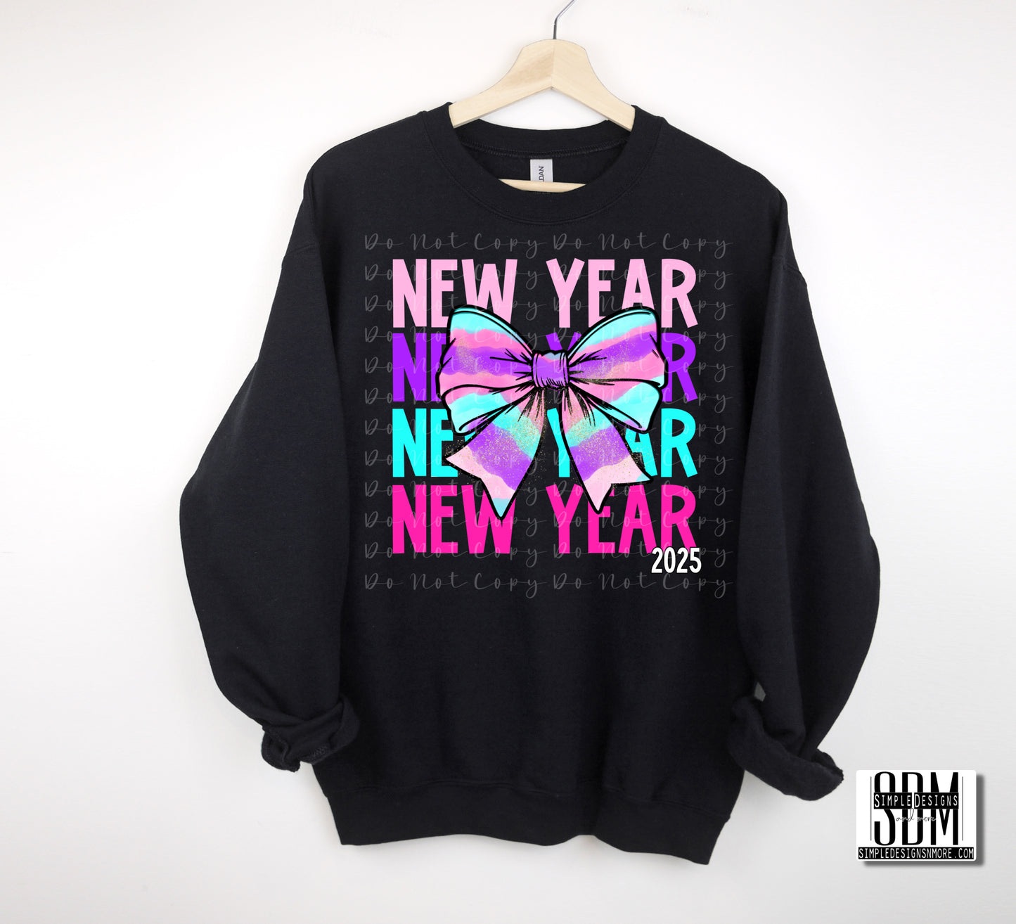 New Years Colorful 2025 Heat Transfer Sublimation, DTF Direct to Film