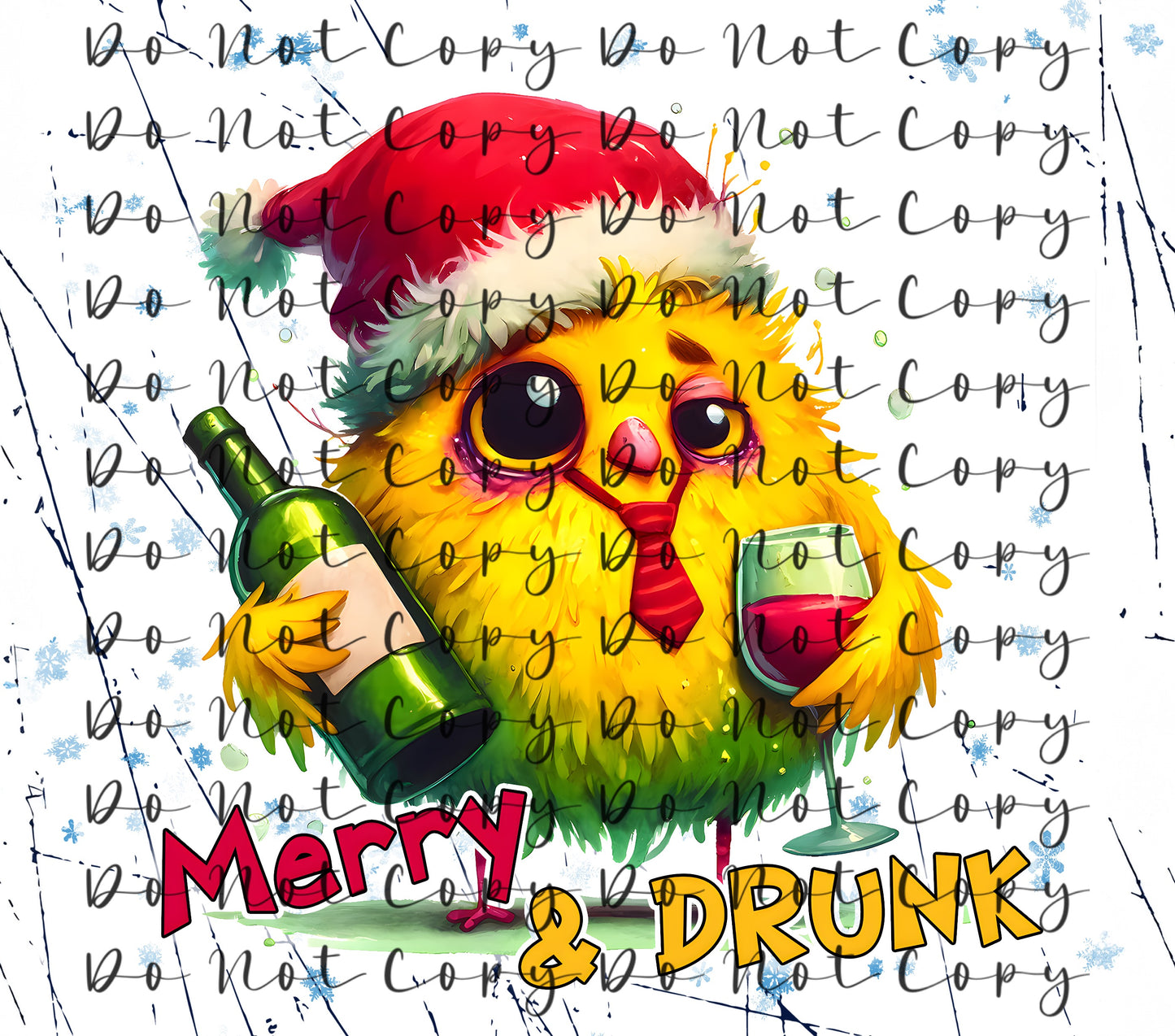 Merry and Drunk 20oz Straight Tumbler Sublimation Print