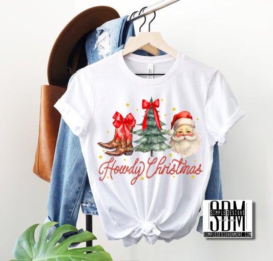 Howdy Christmas Heat Transfer Sublimation, Sublimation, DTF Direct to Film