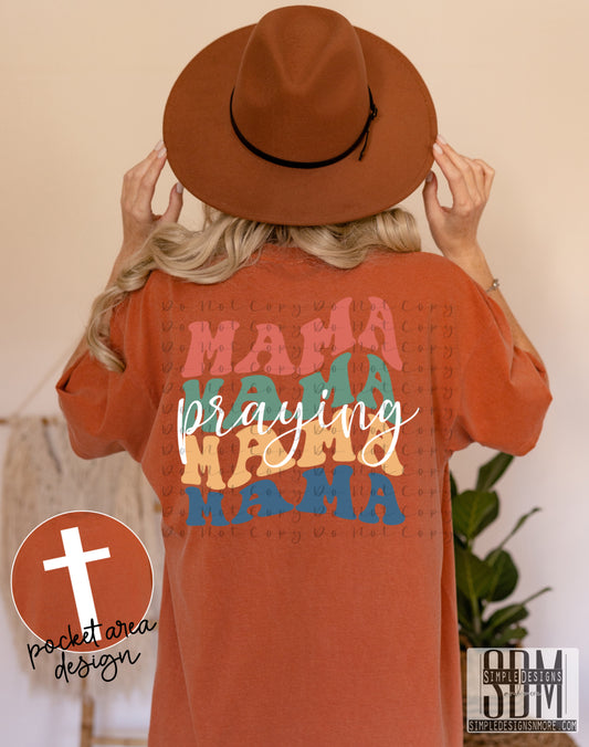 Praying Mama Heat With Sleeve Transfer Sublimation, Sublimation, DTF Direct to Film