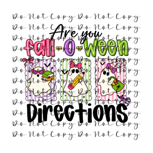 Donna Falloween Directions Custom Sublimation, DTF Direct to Film