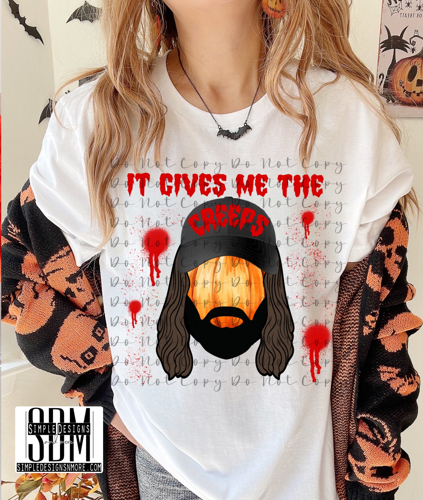 It Gives Me The Creeps Pumpkins Transfer DTF, Sublimation, DTF Direct to Film