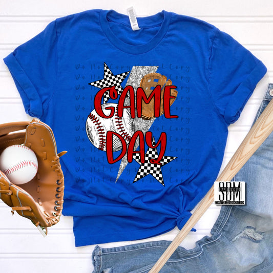 Game Day Baseball Stars Heat Transfer Sublimation, Sublimation, DTF Direct to Film