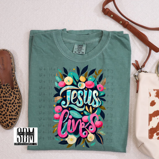 Jesus Lives Heat Transfer Sublimation, Sublimation, DTF Direct to Film