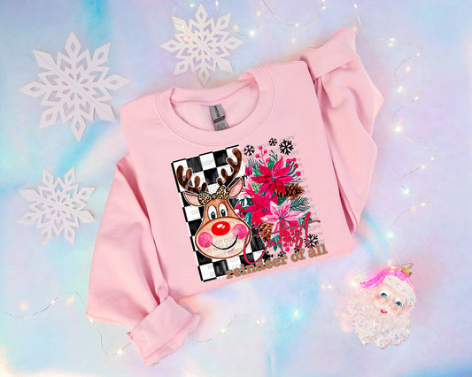 Cutest Reindeer of All Comfort Color T-shirt, Bella Canvas Tees, Crew Sweatshirt