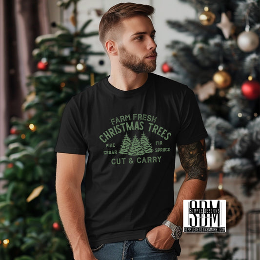 Farm Fresh Christmas Trees Heat Transfer Sublimation, Sublimation, DTF Direct to Film