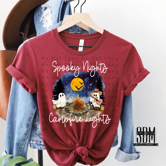 Spooky Nights Campfire Light  Heat Transfer Sublimation, Sublimation, DTF Direct to Film