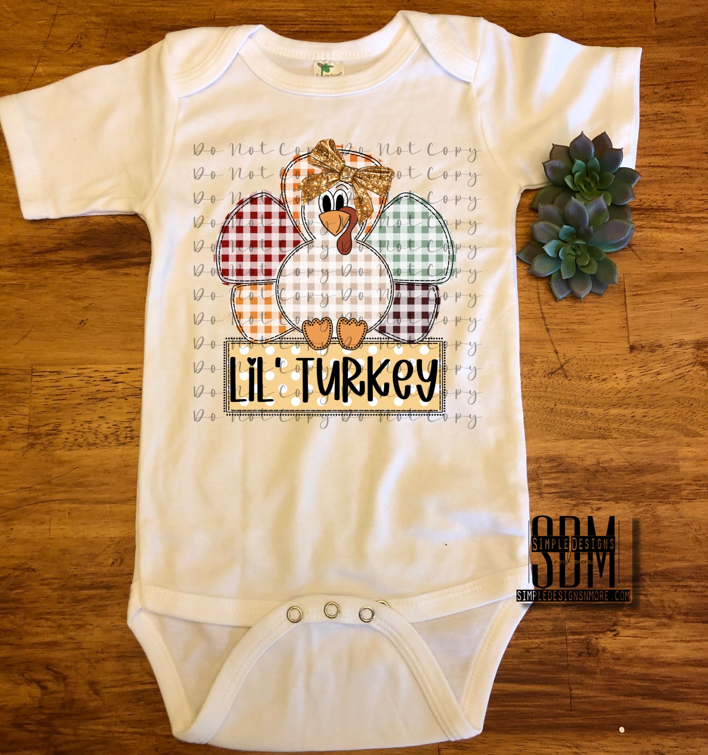 Lil' Turkey Girl DTF Direct to Film Heat Transfer, Sublimation Heat Transfer