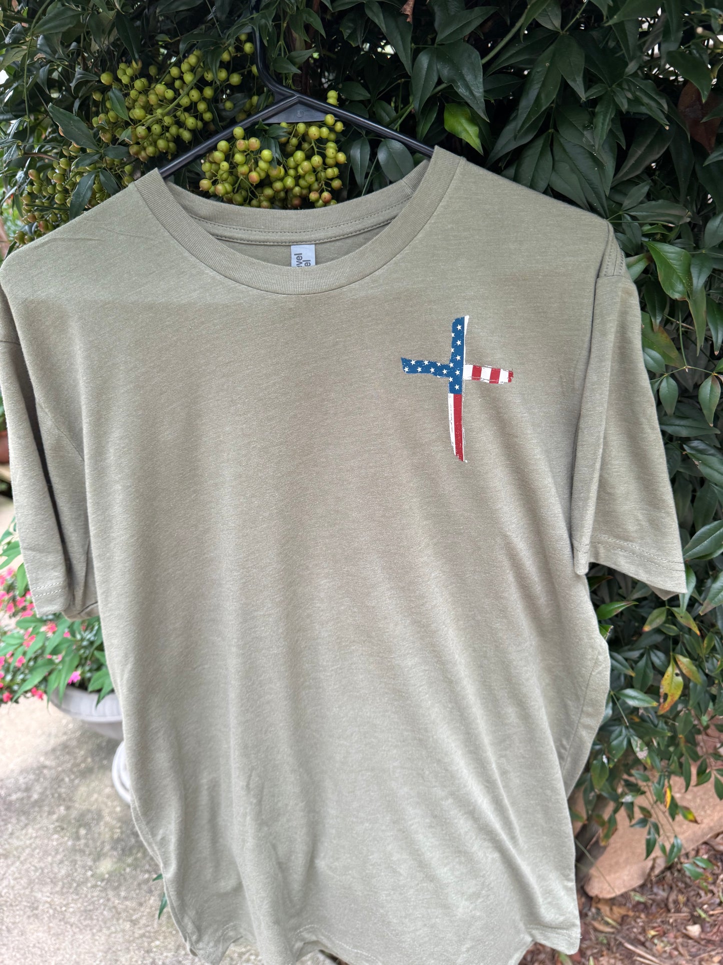 Stand for the Flag Kneel for the Cross Comfort Color T-shirt, Bella Canvas Tees
