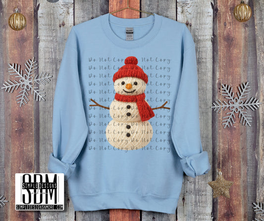 Snowman (Faux yarn) Heat Transfer Sublimation, Sublimation, DTF Direct to Film