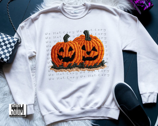 Pumpkins Jack-o’-lantern (Faux Yarn) Heat Transfer Sublimation, Sublimation, DTF Direct to Film
