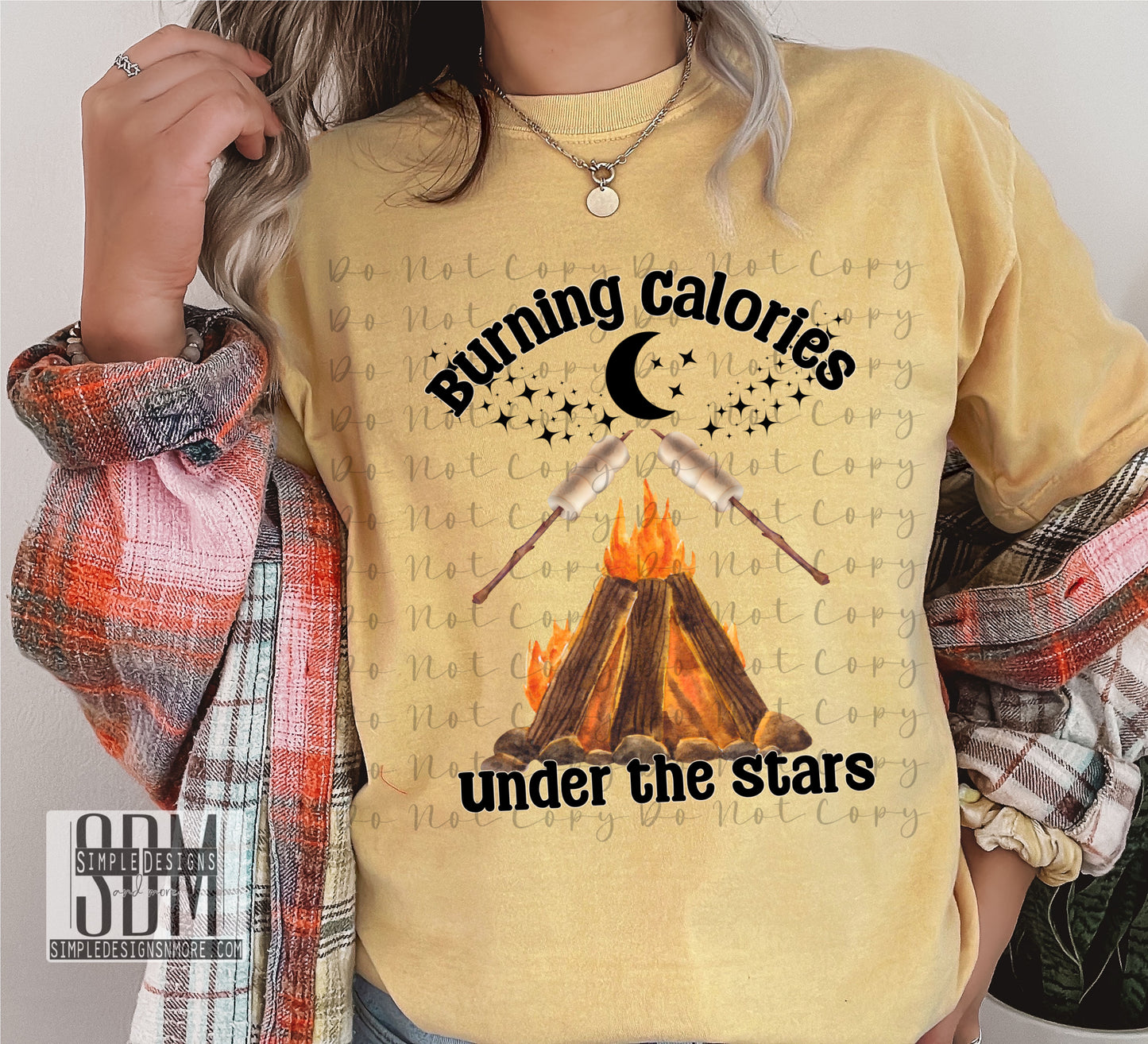 Burning Calories Campfires Heat Transfer Sublimation, Sublimation, DTF Direct to Film