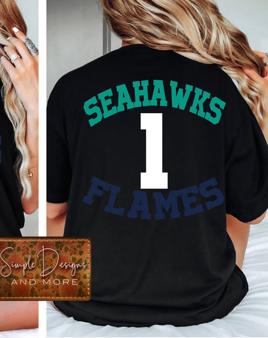 Flames Custom Transfer Sublimation, Sublimation, DTF Direct to Film