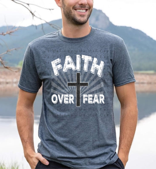 Faith Over Fear Heat Transfer, Sublimation, DTF Direct to Film Heat Transfer