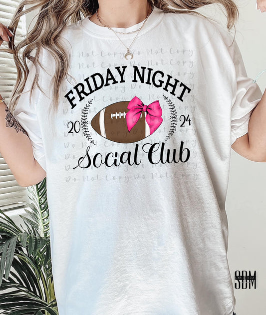 Friday Night Football Social Club Heat Transfer DTF, Sublimation, DTF Direct to Film