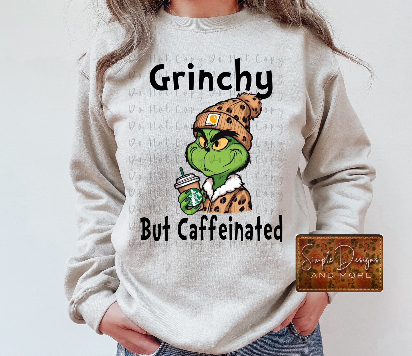 Grinchy But Caffeinated Heat Transfer Sublimation, Sublimation, DTF Direct to Film