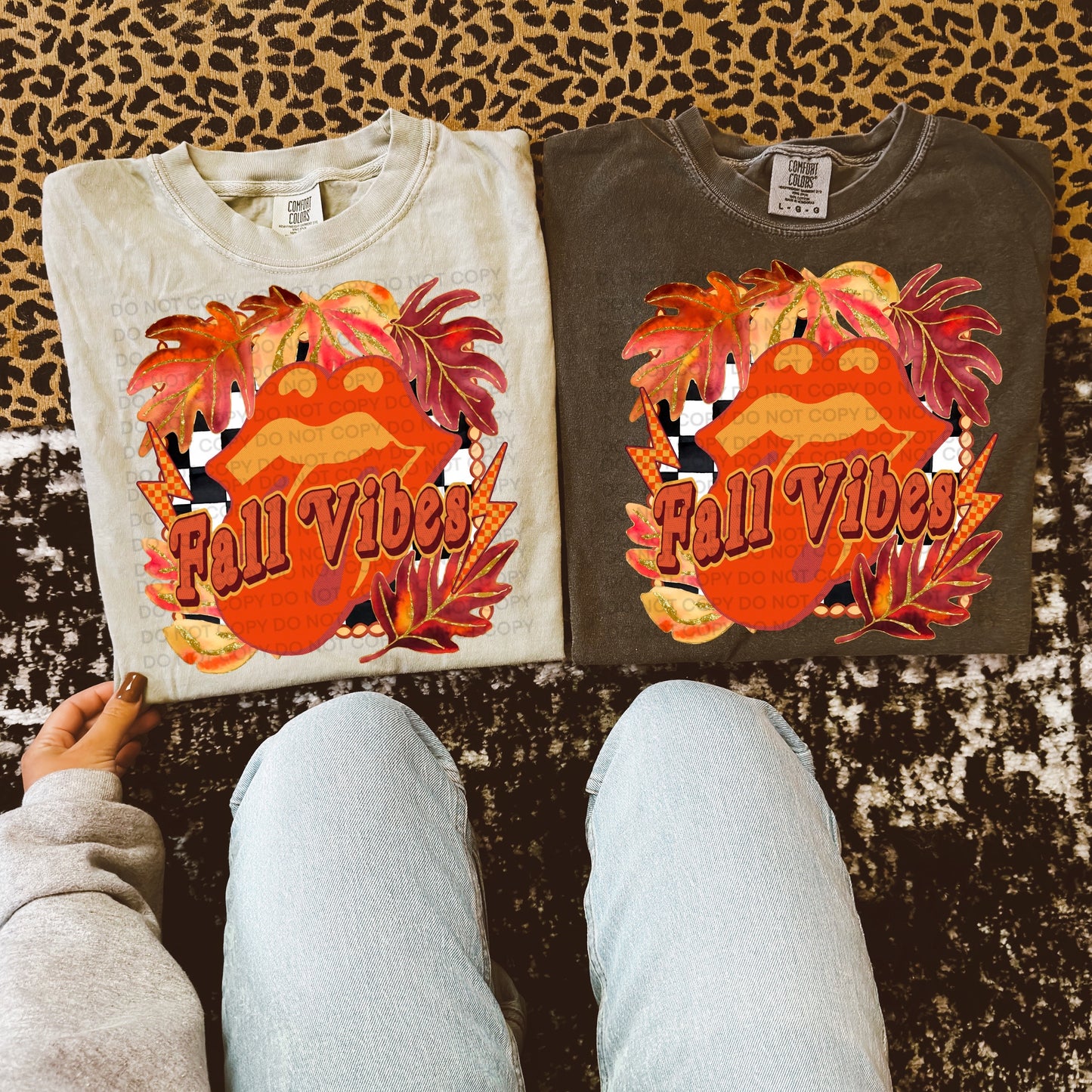 Lips Fall Vibes Comfort Color T-shirt, Bella Canvas Tees