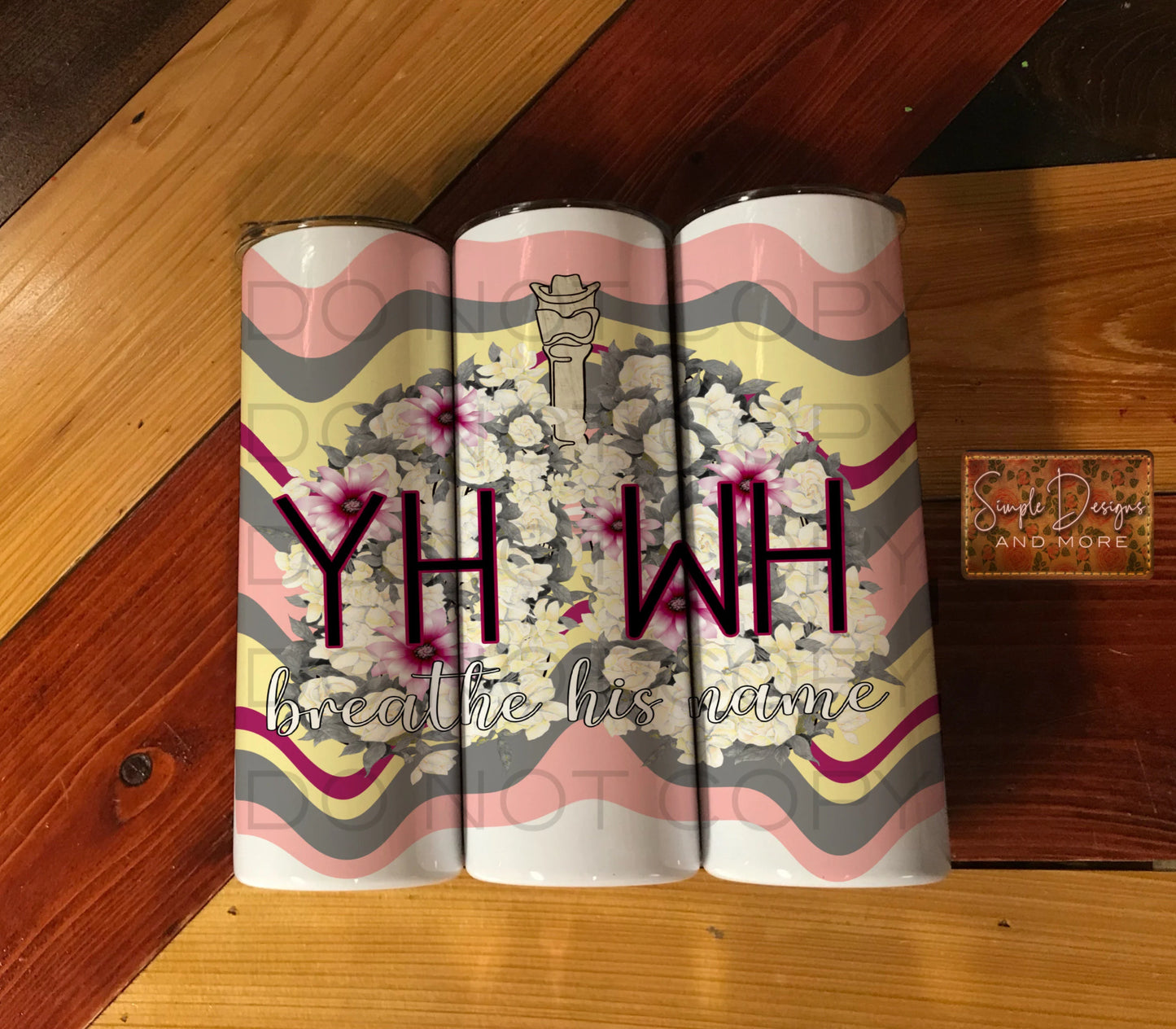 YHWH 20oz Straight Tumbler Sublimation Print