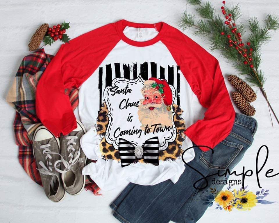 Santa Claus is Coming to Town Sublimation Heat Transfer Sheet Temp