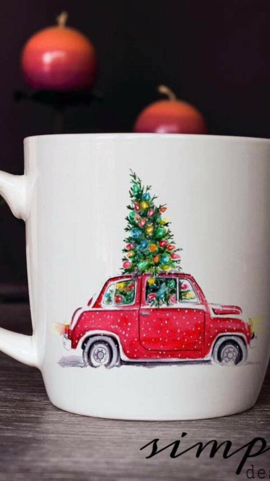 Christmas Car Sublimation Heat Transfer Sheet Temp