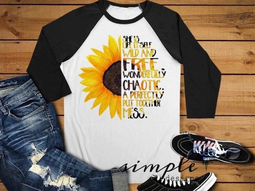 Chaotic Sunflower Sublimation Heat Transfer Sheet Temp