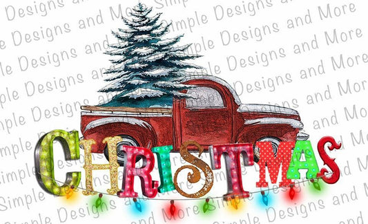 Christmas Truck Sublimation Heat Transfer Sheet