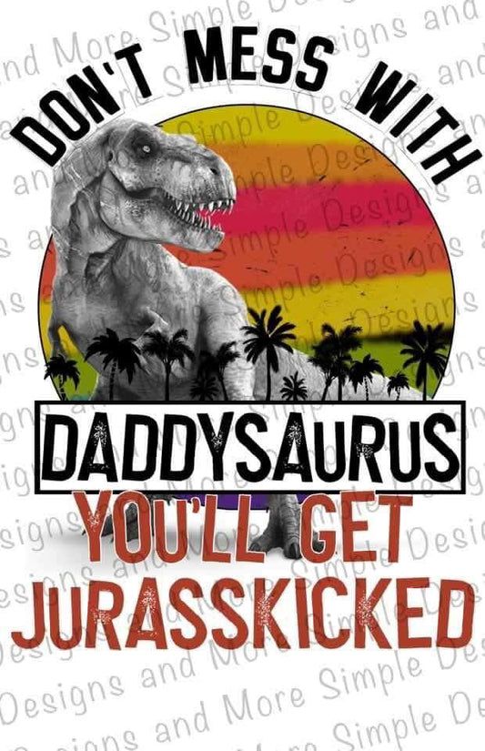 Daddysaurus Sublimation Heat Transfer Sheet Temp