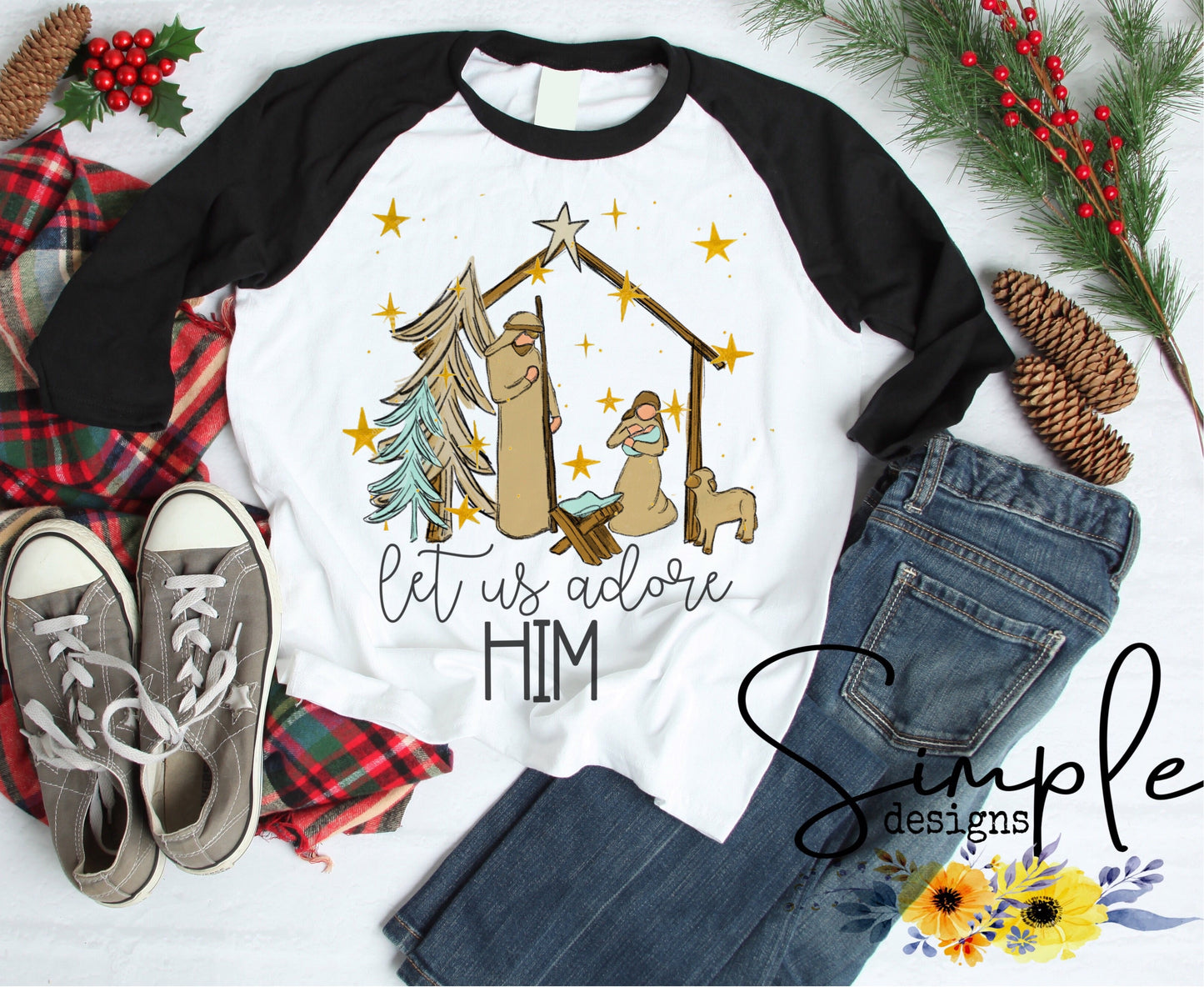 Let Us Adore Him Sublimation Heat Transfer Sheet