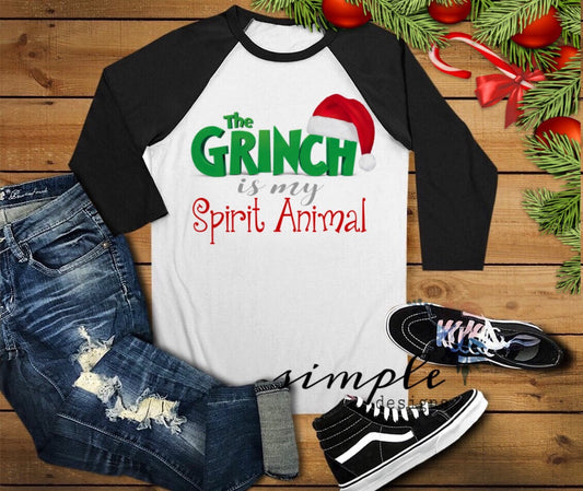 The Grinch is My Spirit Animal Christmas Sublimation Heat Transfer Sheet Temp