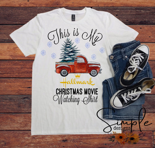 This is my christmas movie watching shirt Sublimation Heat Transfer Sheet