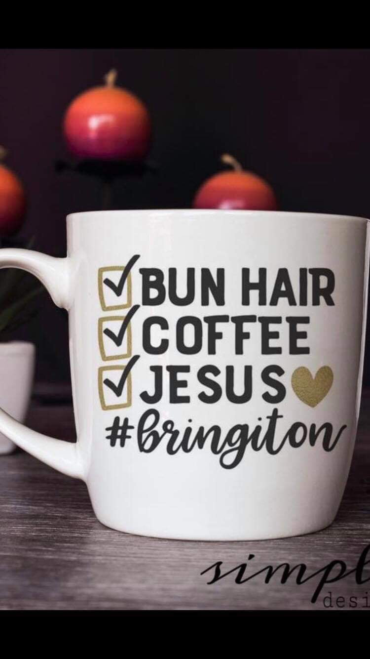 Bun Hair Coffee Jesus Sublimation Heat Transfer Sheet Temp