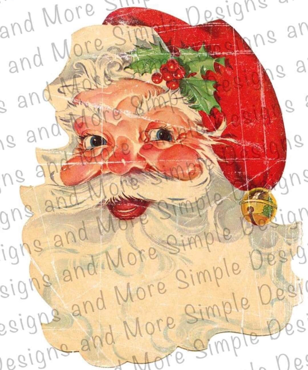 Santa Vintage  Sublimation Heat Transfer Sheet Temp