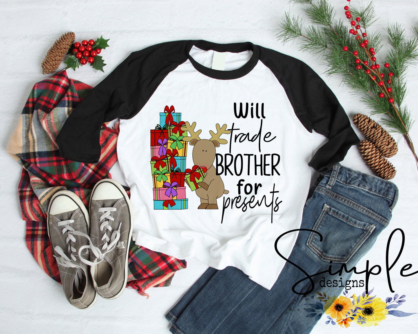 Will Trade Brother for Presents Sublimation Heat Transfer Sheet Temp