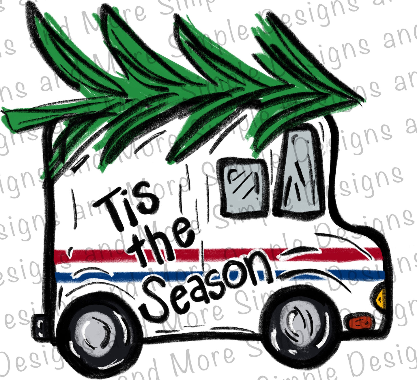 Tis the Season USPS Sublimation Heat Transfer Sheet Temp